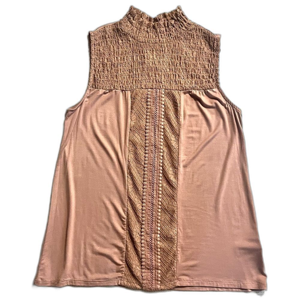 Cable & Gauge Women's Sleeveless Light Blush Pink Tank Top Size Small